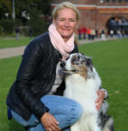 Steanie Möller mit Hund Django